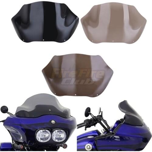 13'' Motorcycle Windshield Windscreen Case For Harley Road Glide Ultra FLTRU CVO Custom FLTR FLTRX 1998-2013