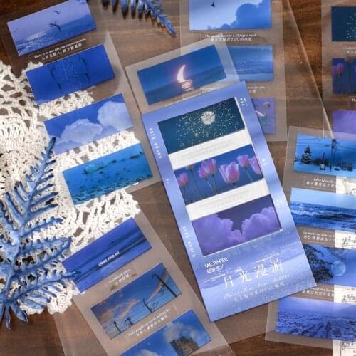 Scenery Series Ins Style Decorative Stickers For Note Mark Scrapbooking Label Diary Students Stationery Album Kids Gift DIY