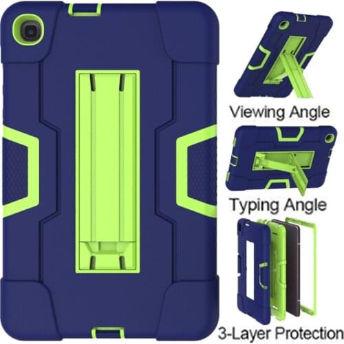 For Samsung Galaxy Tab A 8 " T387 P200 P205 T290 T295 2018/2019 Kids Safe Robot Hybrid Stand Silicone Tablet Case 8.4" 2020 T307