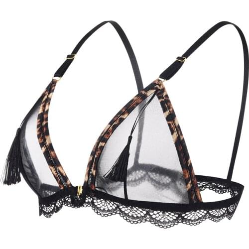 Hot hollow out sexy underwear sexy lace transparent French romantic bra three-point sexy