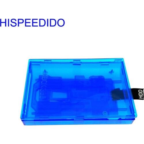 HISPEEDIDO 10 pcs/lot Clear Blue Internal Hard Drive Disk Enclosure Case Shell HDD Box for Xbox 360 Slim Console
