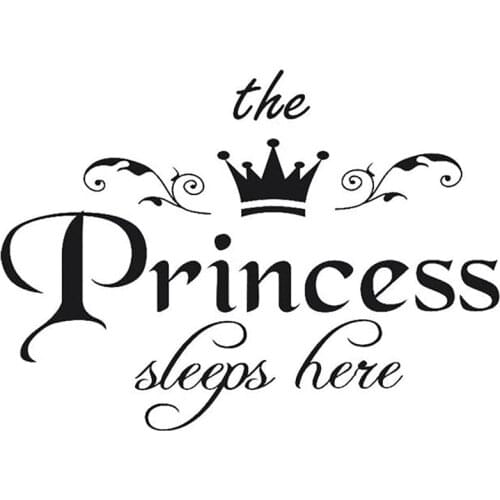 English Phrase Princess Girl Children Bedroom Wall Stickers Detachable Self-Adhesive DIY Wall Stickers