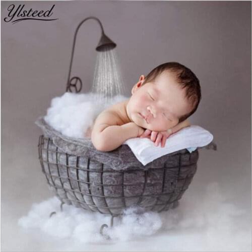 Novelty Newborn Photography Accessories Infant Shooting Basket Photo Studio Posing Basket Shower Bathtub Baby Photography Props
