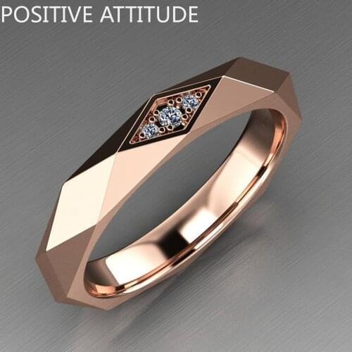 POSITIVE ATTITUDE Rings With Cubic Zirkonia For Women