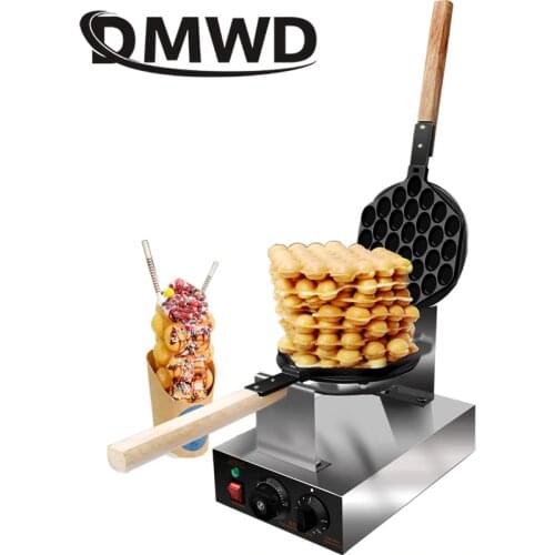 110V /220V Commercial Electric Chinese Eggettes Puff Waffle Maker Non-stick Pan Iron Hongkong Bubble Eggs Cake Bake Machine Oven