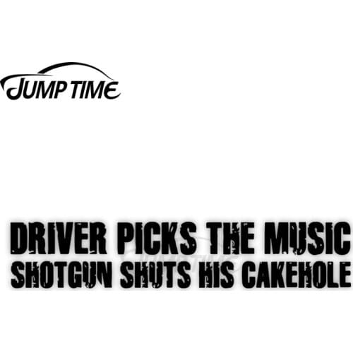 Jump Time 13cm x 4cm Car Sticker Driver Pick The Music Decals Creative Window Wiper Bumper Motorcycle Waterproof Car Decor