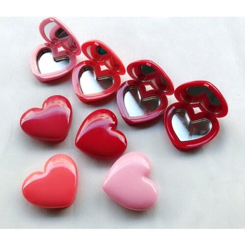 Love Heart Shape Empty Eyeshadow Case Rouge Lipstick Box Pigment Palette Refillable Foundation Makeup Dispenser New