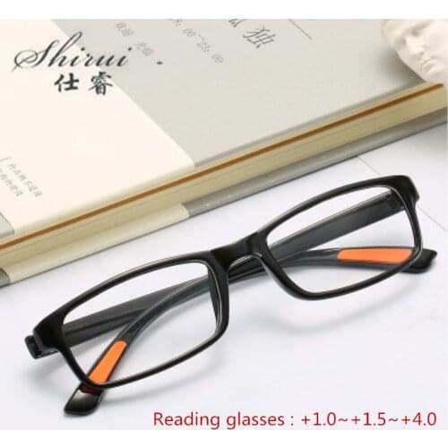 TR90 Ultralight Women Men Reading Glasses Retro Clear Lens Presbyopic Glasses Female Male Reader Eyewear +1.5 2.0 3.0 4.0