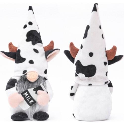 Christmas Cow Faceless Doll Merry Christmas Decorations For Home Ornament Xmas Happy New Year Festival Decoration