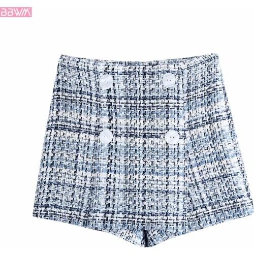 Women New Youth Sweet Little Fragrance High Waist A-line Shorts Vintage Loose Chic Female Pants