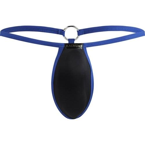 Men Sexy Underwear Thongs Low Waist Push Up Padded G-string Bulge Pouch Jockstrap Comfortable Male Panties