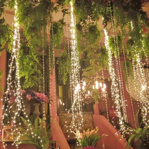 2M DIY LED Light String EU 220V Copper Wire Garland Vines Fairy LED String Lights Garden Christmas Decor For Outdoor