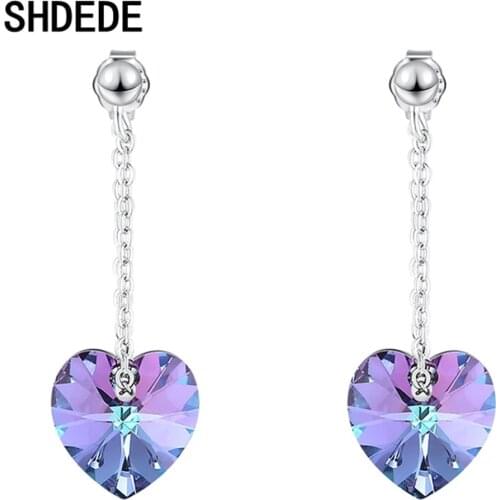 SHDEDE Long Drop Earrings Female Party Jewelry Embellished With Crystals From Swarovski Women Exaggerated Gifts -3057