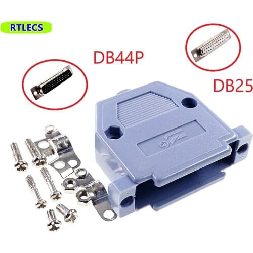 10Pcs Plastic D-Sub DB25 25 Pin Connector Hood Cover shells screws 2 Rows Series Port D-Sub Connector
