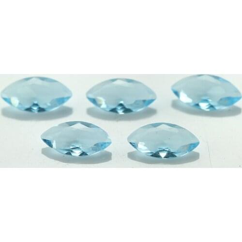 100pcs 1.5x3~8x16mm Marquise Shape Loose Stone Light Seablue Color Glass Synthetic Gems For Jewelry DIY Stone