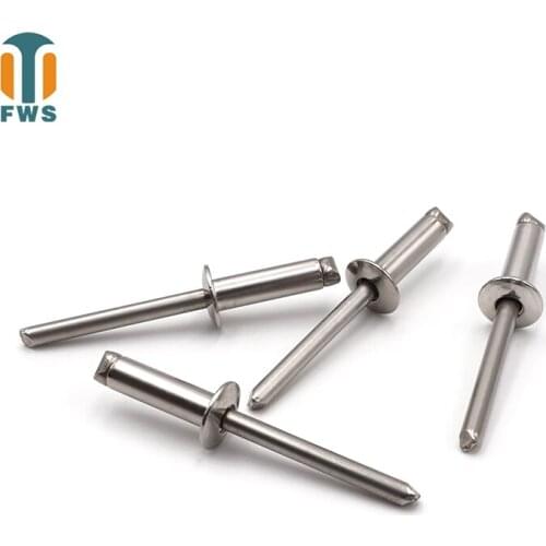 20PCS M4 Multi Size High Quality GB12618.4 DIN EN ISO15983 Stainless Steel Round Head Blind Rivets for Furniture Car Aircraft