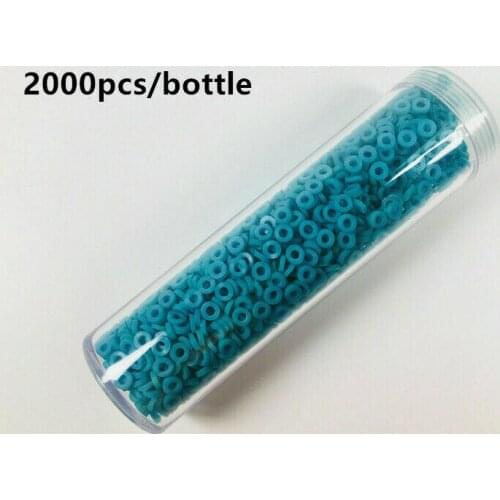 2000Pcs/Bottle Orthodontic Separators Dental Teeth Gap Rubber Elastic Bands Ties Lake Blue