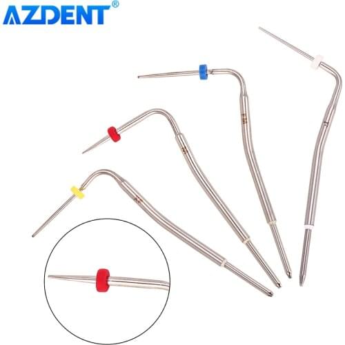 AZDENT 4pcs/Set Dental Gutta Percha Pen Heated Tips Size F XF FM M for Obturation Gutta Percha Endo System