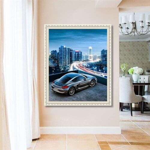 Sports cars and night scenes 5D Diamond Painting Diamond Paste Painting Cross Stitch Picture Home Decor Gift cross embroidery