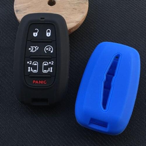 6+1 Buttons silicone car key cover case For Chrysler Pacifica 2017 2018 2019 2020 Voyager 2020 Proximity Smart Remote Key
