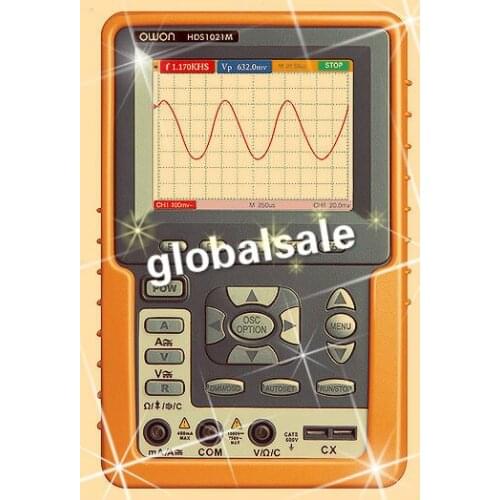 FREE SHIPPING Owon Handheld Digital Storage Oscilloscope HDS1021M 20MHz 3.7'' TFT