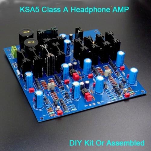 HiFi Headphone Amplifier KSA5 Class A Headphone AMP 2N556X Input Stage MJE15034 15035 Transistor Quality Parts For Head-Fi DIY