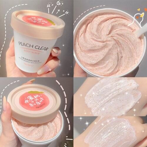 Peach Body Scrub Cream Face Scrub Deep Cleansing Skin Whitening Go Cutin Dead Skin Treatment Acne Moisturizing Body Care