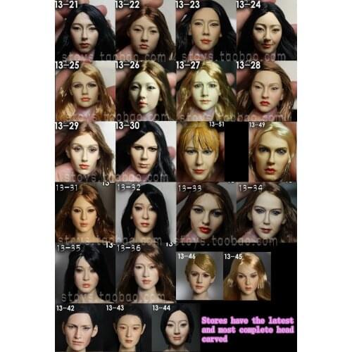 Kumik 2013 the latest Head carved Brings together a variety of Stars head shape and faces1/6 doll Head Replaceable accessories