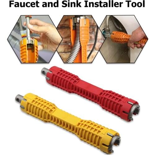 Multifunctional water pipe double-ended wrench basin bottom pliers sleeve bathroom faucet sink installation and maintenance tool