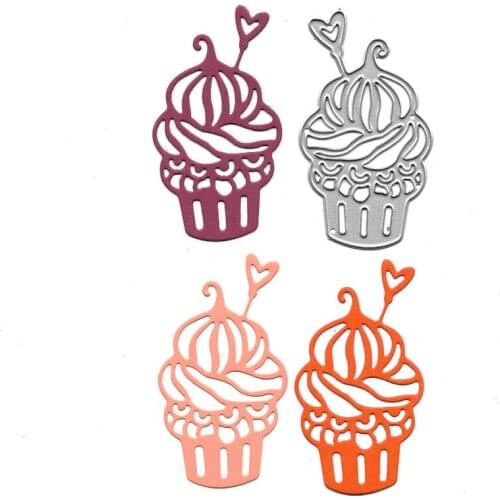 Ice Cream Metal Cutting Dies Scrapbooking Embossing Folders for Card Making Craft Stencil Hobby Punching Molds DIY