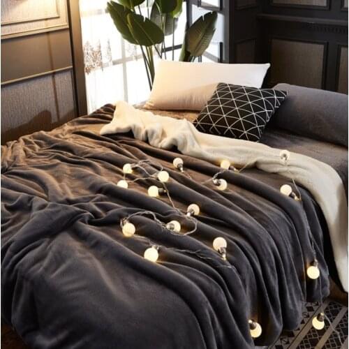 Mylb Winter Wool Blanket Ferret Cashmere Blanket Warm Blankets Fleece Super Warm Soft Throw On Sofa Bed