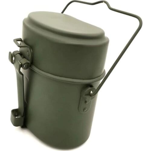 Germany Military Green 3pcs in 1 Camping Cookware Cook Set Hiking Survival Bento Lunch Boxes Pot/Bowl Whosale&Dropship