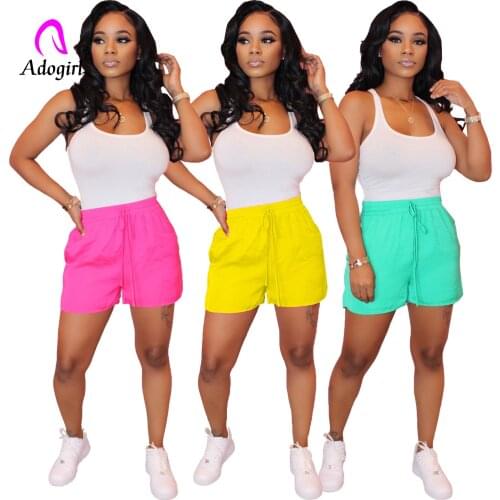 Neon Sexy Two Piece Set Summer Clothes for Women Sleeveless Top and Biker Shorts Club Outfits Casual Tracksuits Beach Overalls