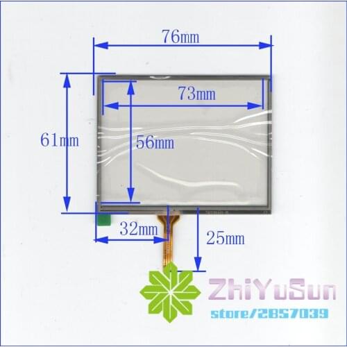 NEW TM1286A01-1B BE0702A1 076mm*61mm 3.5inch 4 lins resistance screen 76*61 compatible For GPS CAR touchsensor glass digitizer