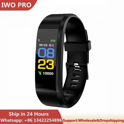 Smart Wristband 115 Plus Blood Pressure Fitness Tracker Smart Bracelet Heart Rate Monitor Activity Tracker Smart Watches