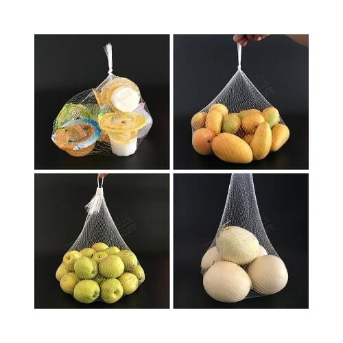 100pcs Vegetable and fruit sales package Plastic net Net buckle garlic net gardening net Length 40cm Can customize your size