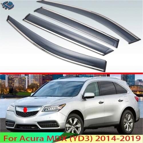 For Acura MDX (YD3) 2014-2019 Plastic Exterior Visor Vent Shades Window Sun Rain Guard Deflector 4pcs