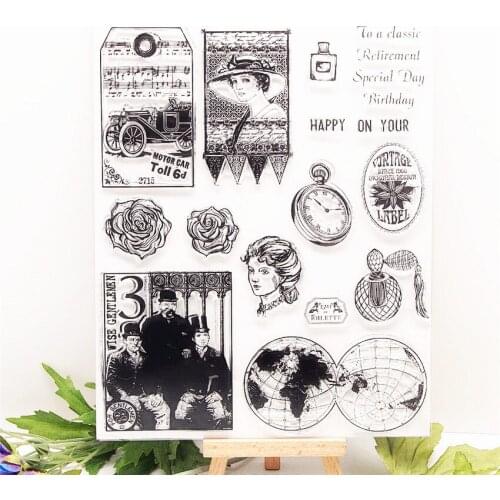 17*21.5CM Hot sale Street stall Clear Stamps / Silicone Seals Roller Stamp for DIY scrapbooking photo album/Card Making