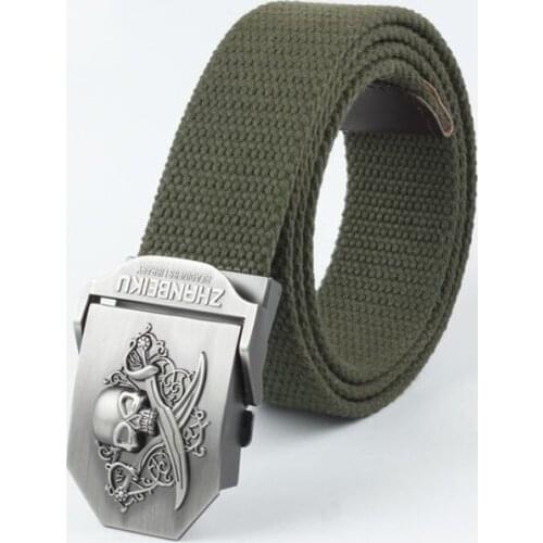 Outdoor Belt High Quality Canvas Belts For Jeans Male Luxury Casual Straps knife skull unisex canvas belt Thicken 4mm woven