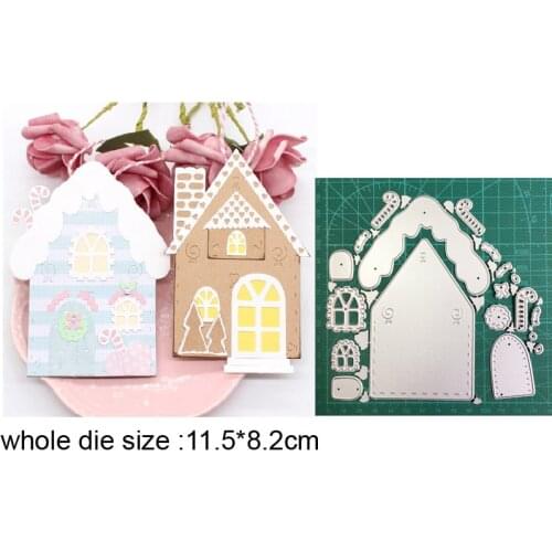 Christmas House Metal Cutting Dies Stencils for DIY Scrapbooking Decorative Embossing die cuts DIY Paper Card Making Craft dies