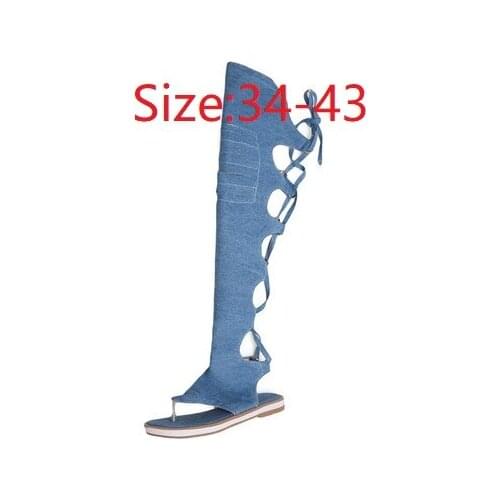 Sandals women summer flat sandals casual Roman sandals gladiator fashion knee high women summer boots beach sandals for women