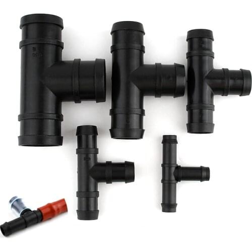 1-10 PCS O.D 16~90mm Hose T-type Simple Adapter Fish Tank Hose Coupling Pagoda Irrigation Water Belt Tee Joints Equal Diameter