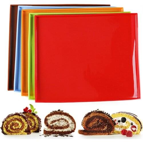 Swiss Roll Sponge Cake Mats Baking Pastry Tools Baking Rug Mat Cake Switzerland Rolls Mold Cake Pad Silicone Mold Baking Tools