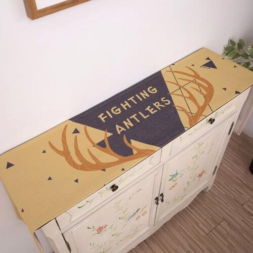 European style Modern fashion solid table cloth Party Wedding Decoration cloth bamboo carvas cloth Table Runner Cloth Cover