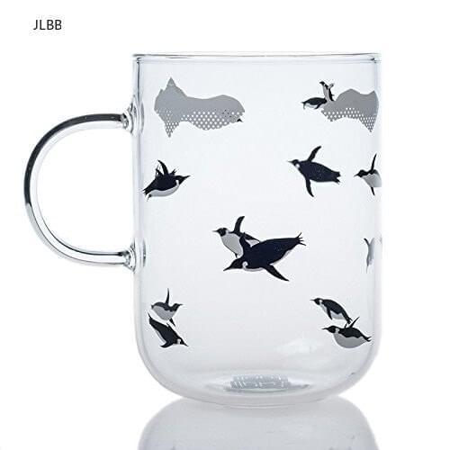 Penguin Glass Milk Tea Coffee Mug,super cute cup Best Gift For morning drink,and weddings, birthdays,Valentines Day
