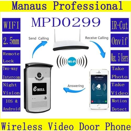 Hot Selling Motion Detection WIFI IP65 Video Door Phone Outdoor Monitor Intercom Doorbell with 720P Smart IP Doorbell ATZ-DBV03P