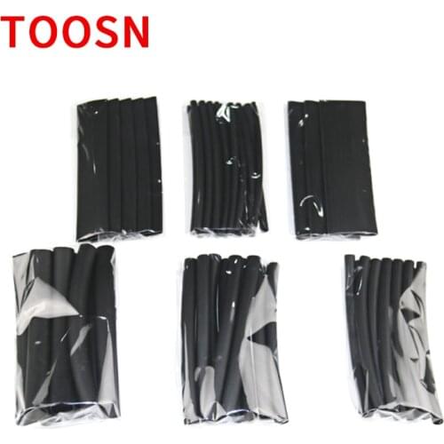 TOOSN 53pcs Heat shrinkable tube Black kit 3:1 Adhesive glue Guaina termorestringente Gaine thermo Cable sleeve Heatshrink Wrap