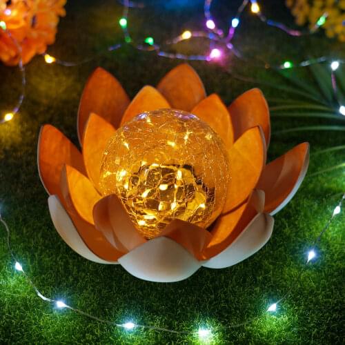 Outdoor lotus solar light floating flower night light pond decoration swimming pool garden path light wedding landscape light