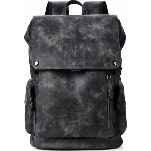 Vintage Waterproof Mens Backpack USB Charging Large Capacity Laptop Backpack Man High Quality Durable Men Backpack Bag Mochila