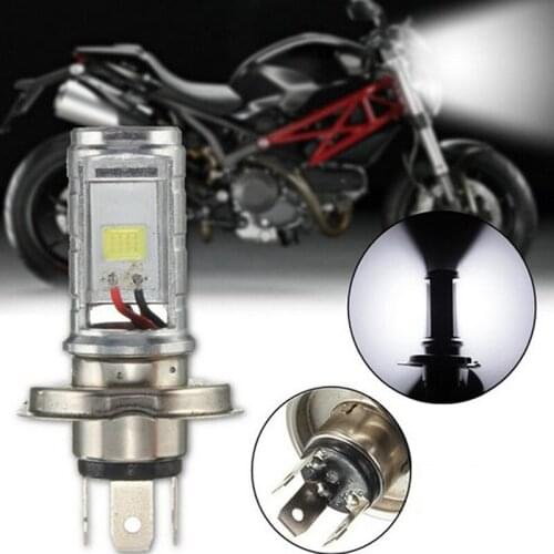 1PCS Motorcycle H4 COB LED Headlight Hi/Lo Beam Front Light Lamp Bulb White